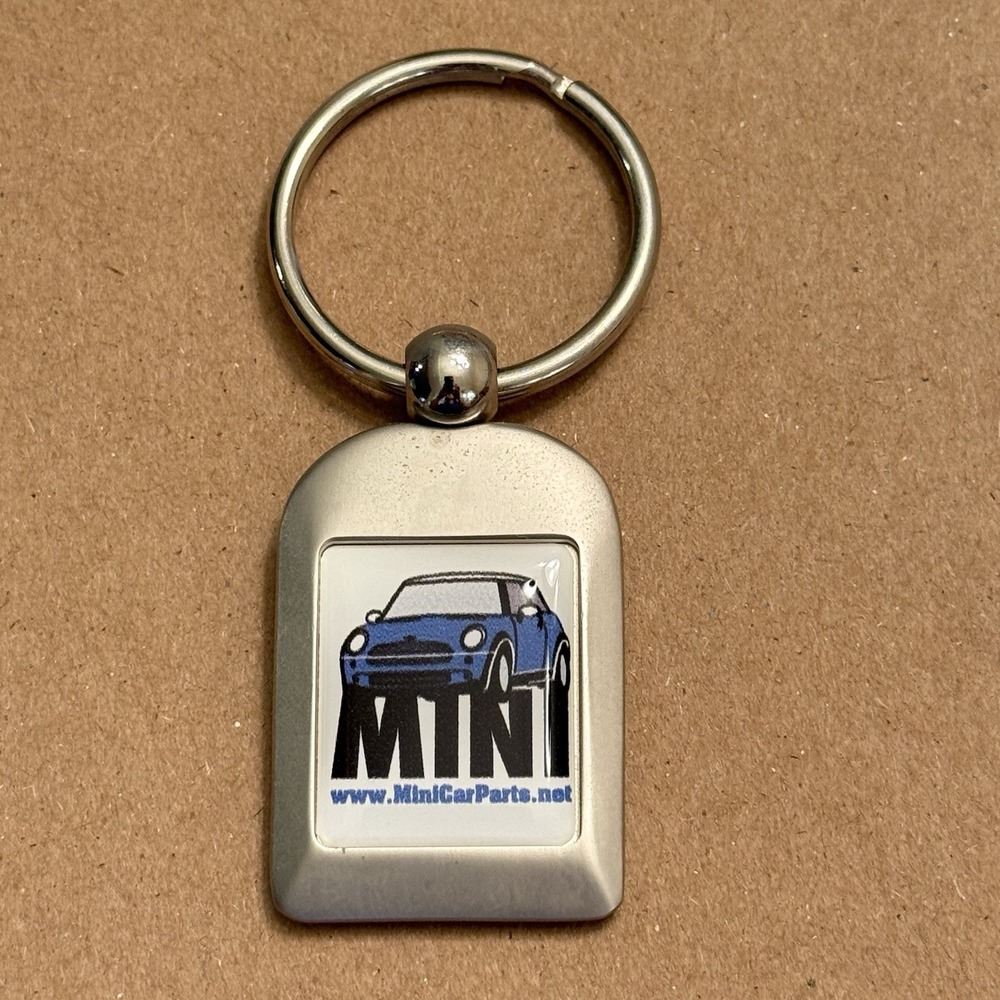 Mini Cooper Blue Silver Keychain Car Automobile England British Minicarparts